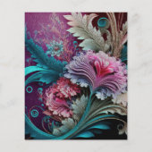 フローラ開花水彩カスタム紙 (裏面)