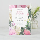 フローラ開花水彩ブライダルシャワー 招待状 (スタンド正面)
