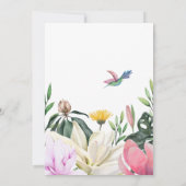 フローラ開花水彩ブライダルシャワー 招待状 (裏面)