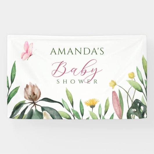 フローラ開花水彩色 横断幕 (横)