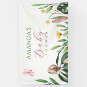 フローラ開花水彩色 横断幕 (縦)