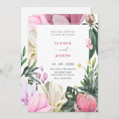 フローラ開花水結婚色 招待状 (正面/裏面)