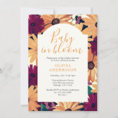 フローラ開花男女兼用ベビー 招待状 (正面)