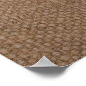 フローラ開花神の祝福コミューニオンサインBurlap Blue ポスター (角)