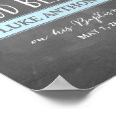 フローラ開花神恵みバプテスサインチョークブルー ポスター (角)