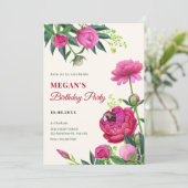 フローラ開花誕生日 招待状 (スタンド正面)