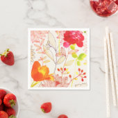 フローラ開花赤面金ゴールドサンピンクウォーター色 スタンダードカクテルナプキン (インサイチュ)