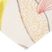 フローラ開花赤面金ゴールドサンピンクウォーター色 テーブルクロス (アングル)