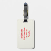 フローラ開花赤面金ゴールドサンピンクウォーター色 ラゲッジタグ (裏面縦)