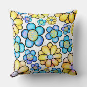 フローラ開花20x20装飾用クッション クッション (裏面)