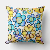 フローラ開花20x20装飾用クッション クッション (正面)