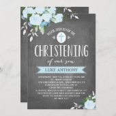 フローラ開花|《キリスト教》洗礼式や命名式招待状 招待状 (正面/裏面)