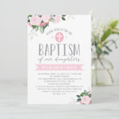 フローラ開花 | ツインガールズバプテスマ招待状 招待状 (スタンド正面)