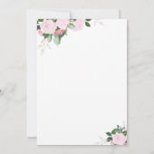 フローラ開花 | ツインガールズバプテスマ招待状 招待状 (裏面)