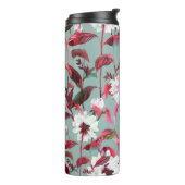 フローラ開花。水彩花継ぎ目無し模様。 タンブラー (回転左)