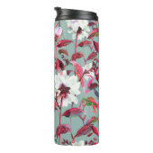 フローラ開花。水彩花継ぎ目無し模様。 タンブラー (回転右)