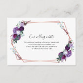 フローラ開花QRコード結婚のWebサイト エンクロージャーカード (正面)