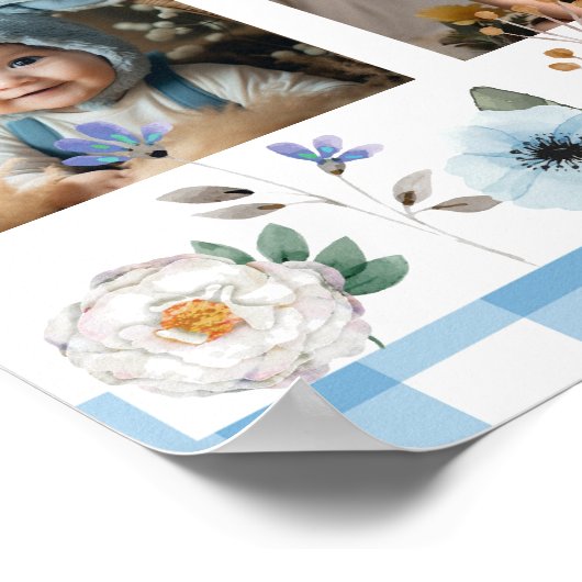 フローラ間抜けグースの最初の年の写真マイルストーン記号 ポスター (角)