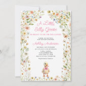 フローラ間抜けグースガールベイビーシャワー 招待状 (正面)