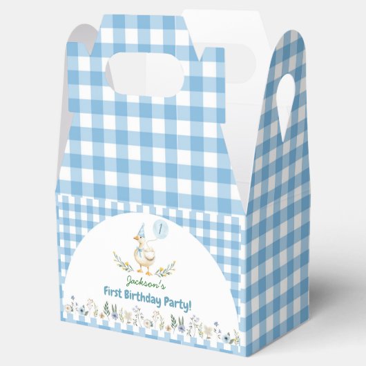 フローラ間抜けグースブルー誕生日ありがとう フェイバーボックス (オープン)