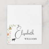 フローラ防峰ワイルドフラワービーフメ結婚ニューの名刺 プレイスカード (外部開封)