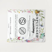 フローラ防波無詰結婚式の歓迎 タペストリー (正面(横))