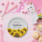 フローラ院黄色ひまわりカスタム類 ペーパープレート (パーティー)