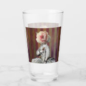 フローラ陰謀ピンク牡丹マスク タンブラーグラス (裏面)