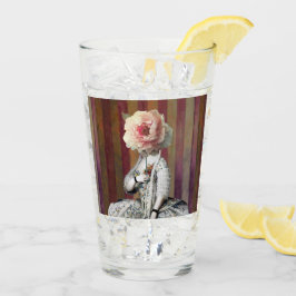 フローラ陰謀ピンク牡丹マスク タンブラーグラス