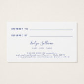 フローラ陳列の紹介カード (裏面)