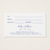 フローラ陳列ギフトカード (裏面)