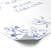 フローラ陳腐なブライダルシャワーの好意サイン ポスター (角)