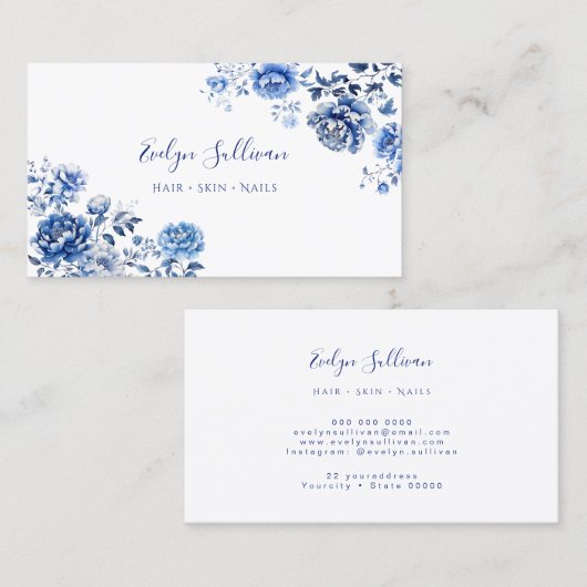 フローラ陳腐な名刺 名刺 (正面/裏面)