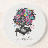 フローラ階級のアフロウーマン コースター (正面)