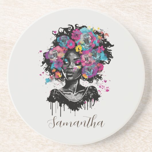 フローラ階級のアフロウーマン コースター (正面)