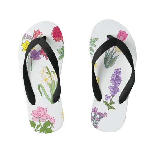 フローラ集合 キッズビーチサンダル (フットベッド)