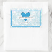 フローラ離れとハート 長方形シール (バッグ)