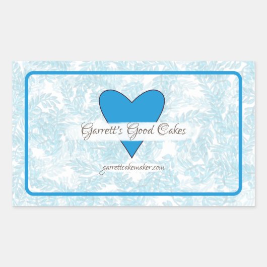 フローラ離れとハート 長方形シール (正面)