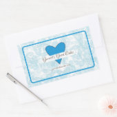 フローラ離れとハート 長方形シール (封筒)