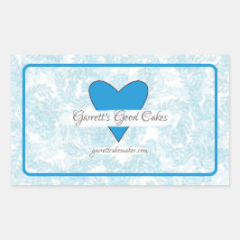 フローラ離れとハート 長方形シール