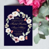 フローラ離れ縁どブルーイスラム結婚教徒 招待状