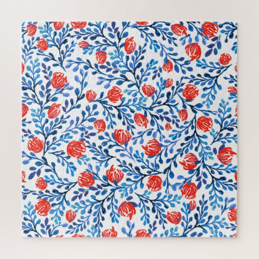 フローラ離れ：シームレスな自然パターン ジグソーパズル (縦)