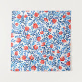 フローラ離れ：シームレスな自然パターン タペストリー (正面(横))