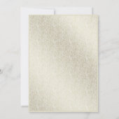 フローラ雨ブライダルシャワー青金ゴールドID303 招待状 (裏面)