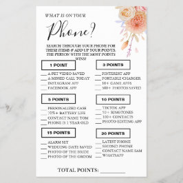 フローラ電話に何が入っているかシャワーゲームカード チラシ