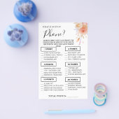 フローラ電話に何が入っているかシャワーゲームカード チラシ (シングル)