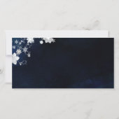 フローラ霜の降りた冬の結婚式ありがとうフォトカード サンキューカード (裏面)