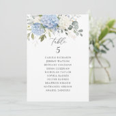 フローラ青あじさいテーブル座席表カード 招待状 (スタンド正面)