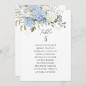 フローラ青あじさいテーブル座席表カード 招待状 (正面/裏面)