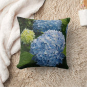 フローラ青あじさい写真 クッション (ブランケット)